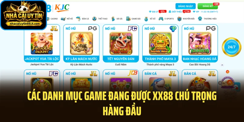 Các danh mục game đang được XX88 chú trọng hàng đầu