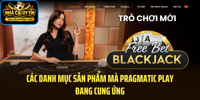 Các danh mục sản phẩm mà Pragmatic Play đang cung ứng
