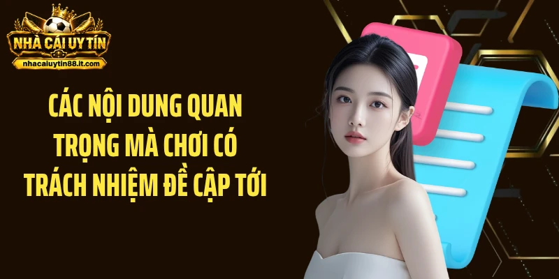 Các nội dung quan trọng mà chơi có trách nhiệm đề cập tới