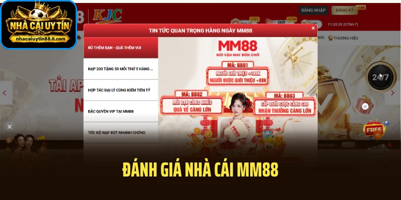 Đánh Giá Nhà Cái MM88 - Sòng Bài Số Một Với Hiệu Ứng Đỉnh