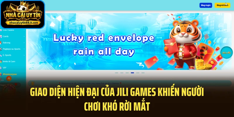 Giao diện hiện đại của JILI Games khiến người chơi khó rời mắt